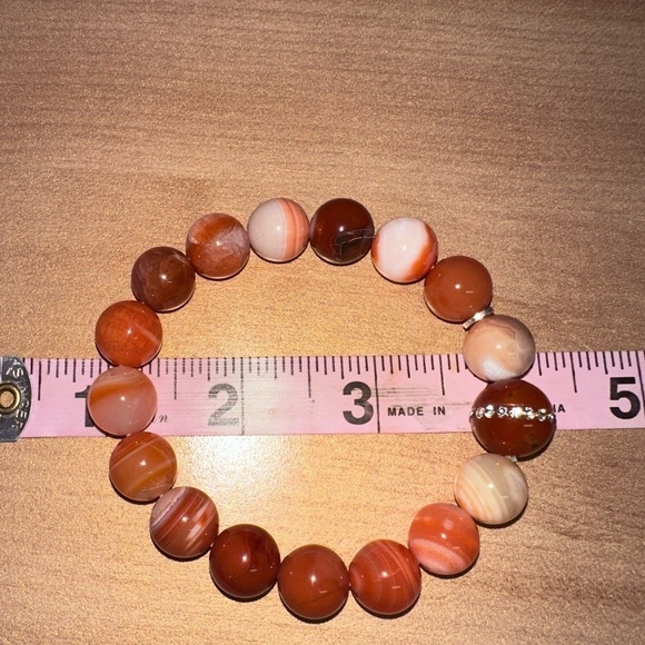 Orange agate stretch bracelet by Jay King - Picture 12 of 14